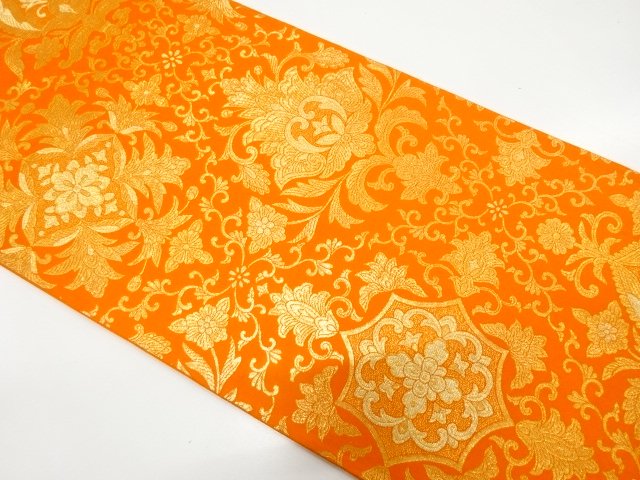 JAPANESE KIMONO / HANA-MON WEAVING FUKURO OBI